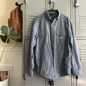 Carhartt Men's Loose Fit Midweight Chambray Long-Sleeve Shirt size M